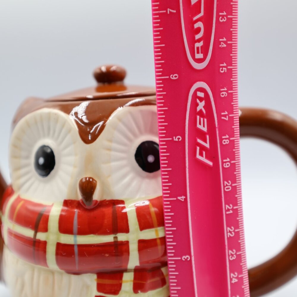 Pier 1 Imports Hand Painted Chilly Billy Owl Ceramic Teapot Original Tag New‎ - Picture 9 of 11